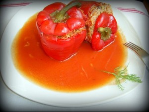ardei umpluti cu ciuperci