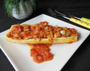 dovlecei umpluti cu legume la cuptor