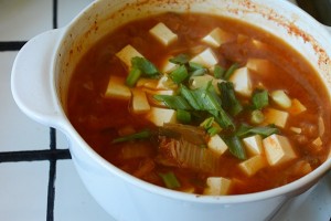 Supa de kimchi cu porc si tofu3