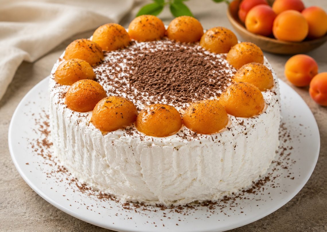 Tort de inghetata cu nuci si caise