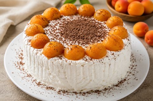 Tort de inghetata cu nuci si caise