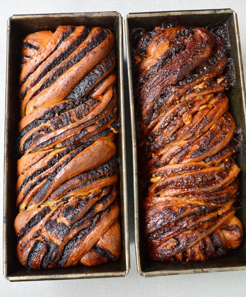 Cozonac Babka cu Nutella si nuci 