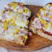 pizza pe felii de paine