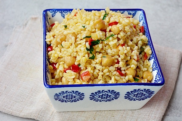 bulgur cu naut si ardei
